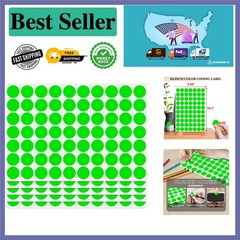 1050 Easy Peel Fluorescent Green Circle Stickers – 3/4 Inch for DIY & Organizing