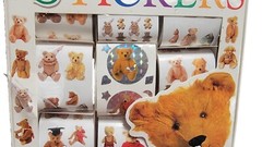 Vintage 2001 Roll of Teddy Bear Prism Sticker And More 290+ NOS