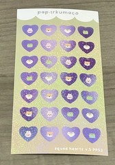 NEW PaperKumaCo “Squad Hearts V5” 💕 Sticker Sheet Paper Kuma Co Stickers