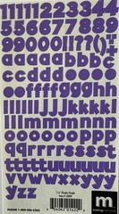 PURPLE 7/16” CHUNKY ALPHABET Stickers(2 sheets)Making Memories•Letters •Number•