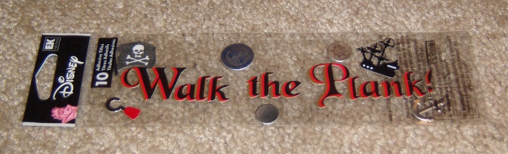 Disney EK Success Dimensional Title Sticker ~ Peter Pan Pirate….Walk the Plank
