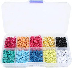 500Pcs 10Colors 5 * 8Mm Mini Brads Paper Fasteners Brads Metal round Brads for P