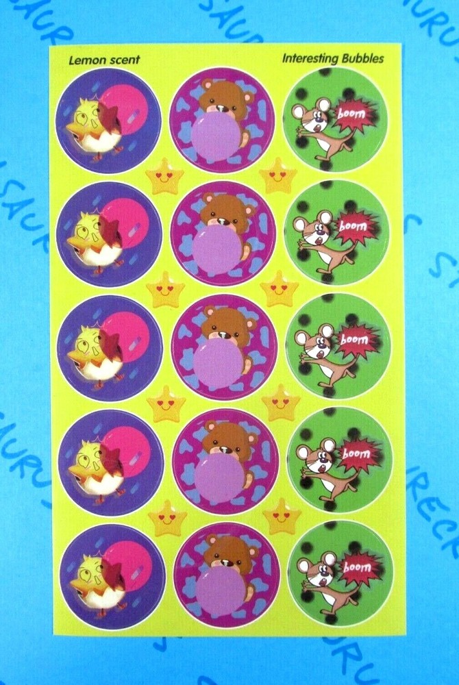 Horiechaly Lemon Scented Scratch & Sniff Interesting Bubbles Stickers