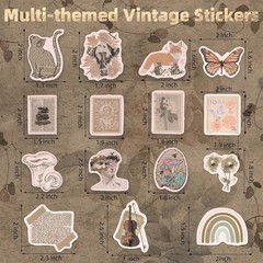 Cute 200-Pcs Vintage Sticker Set – Perfect for Journaling and Personalization