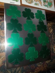 Vintage American Greetings St Patricks Day Stickers Lot of 3 sheets teddy bear