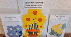 4 Sets Die-Cuts Craft Embellishments Scrapbook, Cards My Sunshine, Flowers #63