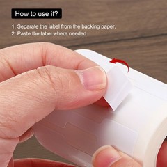 1 Roll Blank Tamper Evident Labels 0.47×1.36 Inch Stickers, 500 Count/Roll Brown