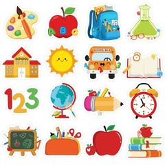 1 1/2″ Cute Preschool Kindergarten Back to School Stickers, 480PCS Pre-K Self…