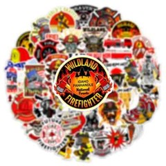 50pc FIREFIGHTER STICKERS, GREAT SET, Laptop-Water Bottle-Phone-Car-Truck-Etc.