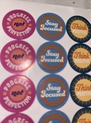 15 Pages Of Growth Mindset Affirmation Round Multicolor Stickers (963)