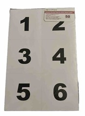 iSYFIX Consecutive Number Stickers – 1 to 50, 1 Set –Vinyl 3 inch White Or Green