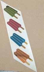 Vintage HAMBLY STUDIOS Popsicles Chrome Mylar Stickers Set of 4