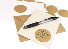 500PCS Kraft Circle Stickers, 1.5 Inch round Blank Garage Sale Price Stickers, K