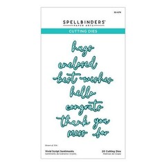 Spellbinders Metal Craft Die – VIVID SCRIPT SENTIMENTS – S5-679