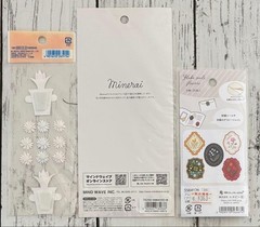 Cute Flake Stickers 3 Sheets Kawaii Japanese Flower Floral Stationery Deco