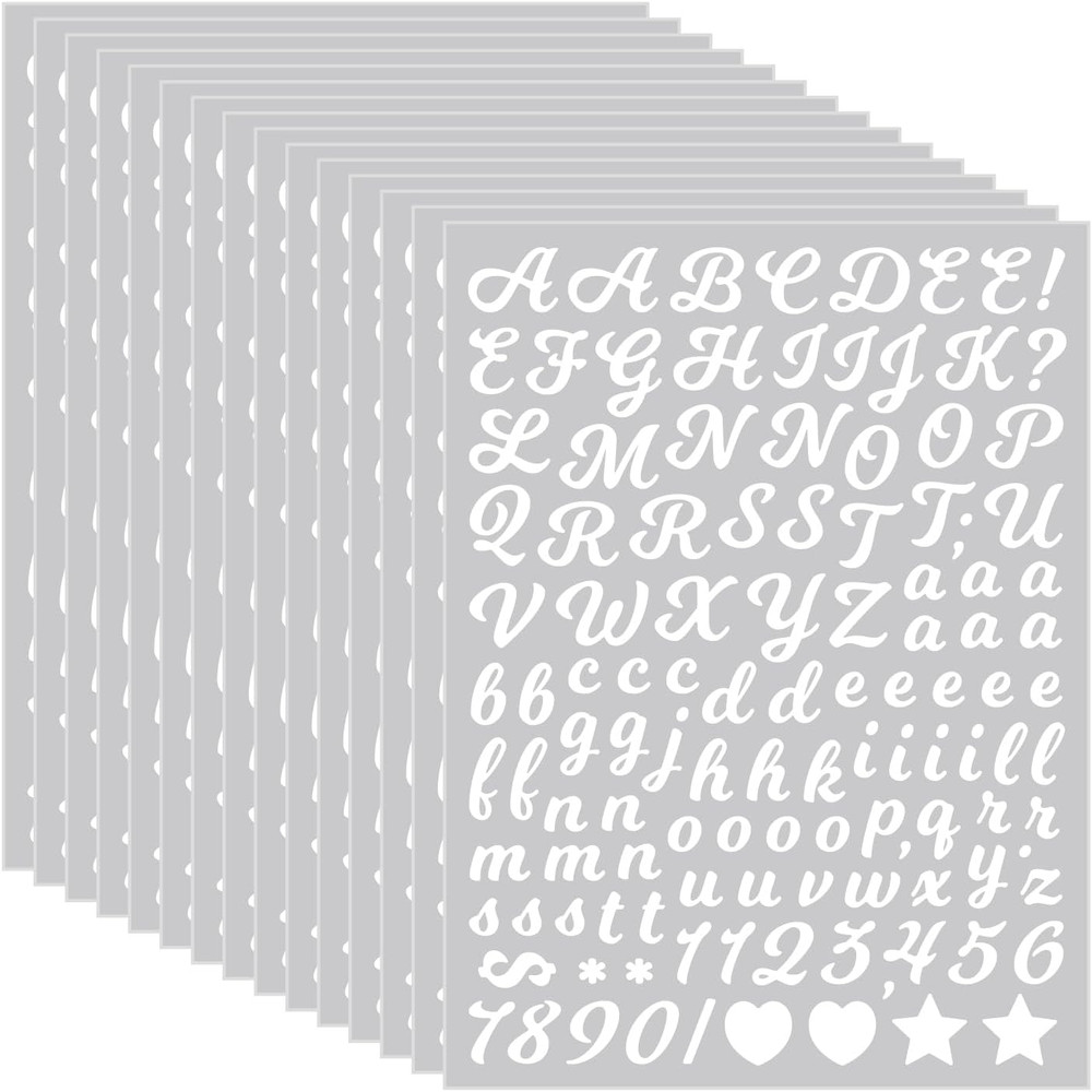 3040Pcs 20 Sheets Small Letter Number Stickers, 0.5Inch Colorful Self-Adhesive V