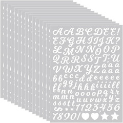 3040Pcs 20 Sheets Small Letter Number Stickers, 0.5Inch Colorful Self-Adhesive V
