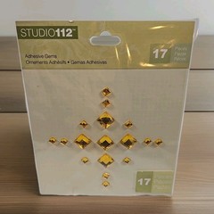 Studio 112 Yellow Adhesive Gem Stickers 17 Count New Crafting Scrapbooking