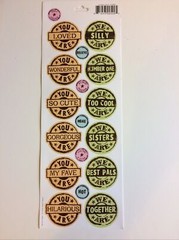 Miss Elizabeth’s WE ARE YOU ARE Mine Circle Mylar Stickers Love Romance Wedding