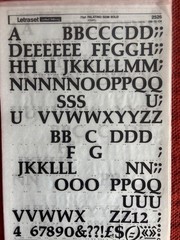 4 Letraset INSTANT LETTERING Transfer Letters 60 pt & 72pt Palatino Semi-Bold 5
