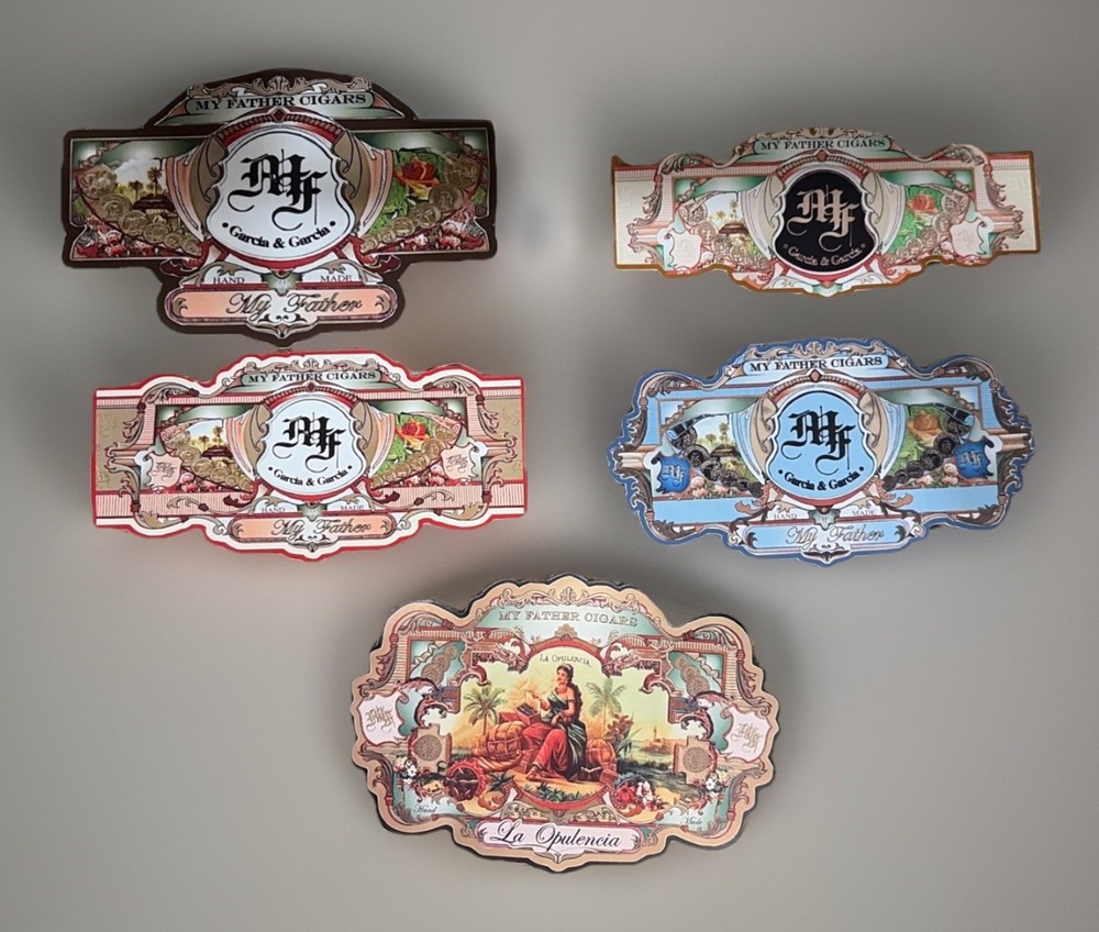 My Father Cigars Wrapper Stickers Custom (Set of 5 Stickers) 2026 Design