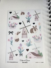 Simply Gilded Pack Of Stickers Tulip.
