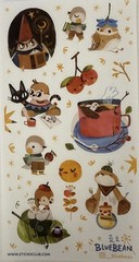 BLUE BEAN ANIMAL Stickers (25+pc)Stickiiclub•Forest•Owl •Bear•Birds•Card Making•