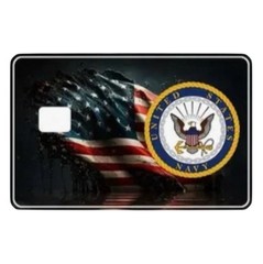 USN NAVY UNITED STATES FLAG CREDIT DEBIT CARD SKIN COVER STICKER 1PC