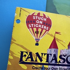 Vintage 80s Stuck On Stickers Kit 2 Scholastic Fantascenes Album Book 1983 Used