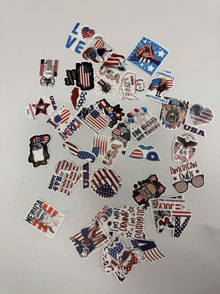 Patriotic USA Sticker Pack America Red White And Blue Various Designs
