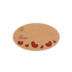 Valentine’s Day to and from Stickers Valentine’s Heart Stickers 1.5″x2.5″