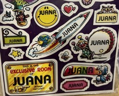 Vtg 1983 JUANA Celebrity Stickers Sealed Mark I Name Stickers LOT OF 2 SETS