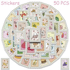 Cartoon Stamp Stickers 10 Pack Random Mix Cute Scrapbook Creative Decal Stamps