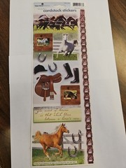 Horses Equestrian Scrapbooking Sticker Paper House Cardstock Cowboy Western