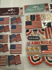 Lot Of 8 JOLEE’S BOUTIQUE Sticko Scrapbooking Sticker JULY 4 PATRIOTIC USA New!