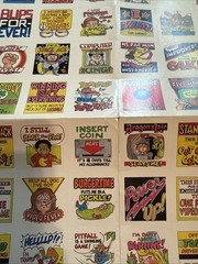 VTG 1984 Scholastic Book Club Sticker Sheet Pac Man Pickles Video Games RL Stine