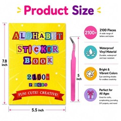 2100+ Pcs Scrapbook Letter Stickers Book, for Junk Journal, Colorful