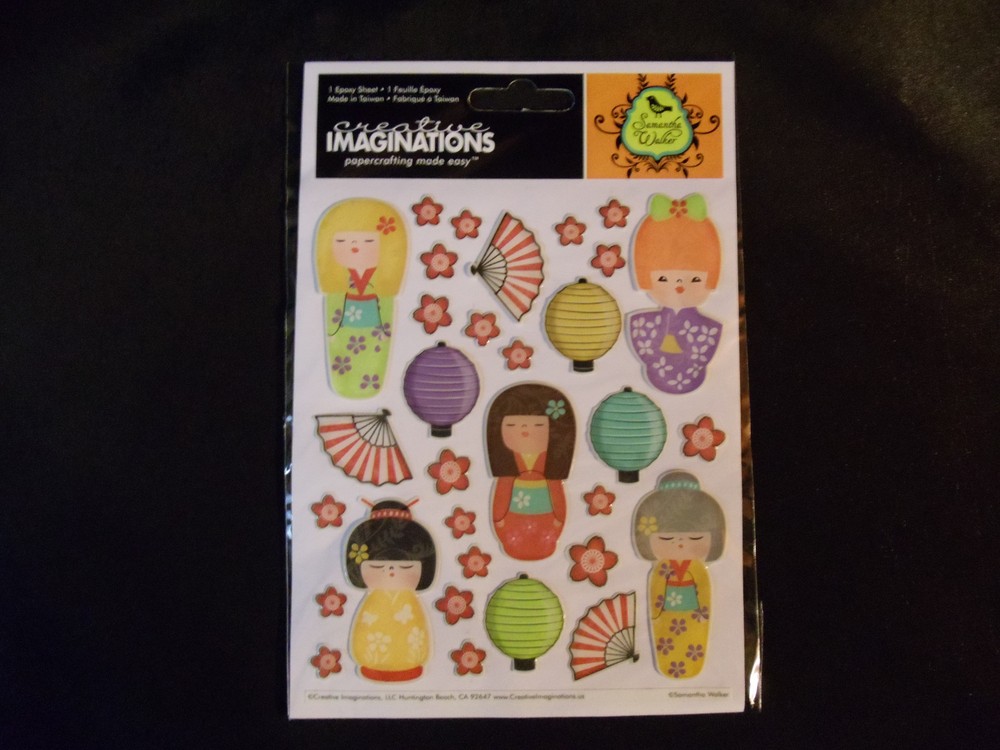 Asian stickers themed stickers made out of epoxy