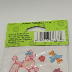 ME! etc. Pink Poodles 40067 Glitter Stickers Vintage 2004 Paris French Y2K