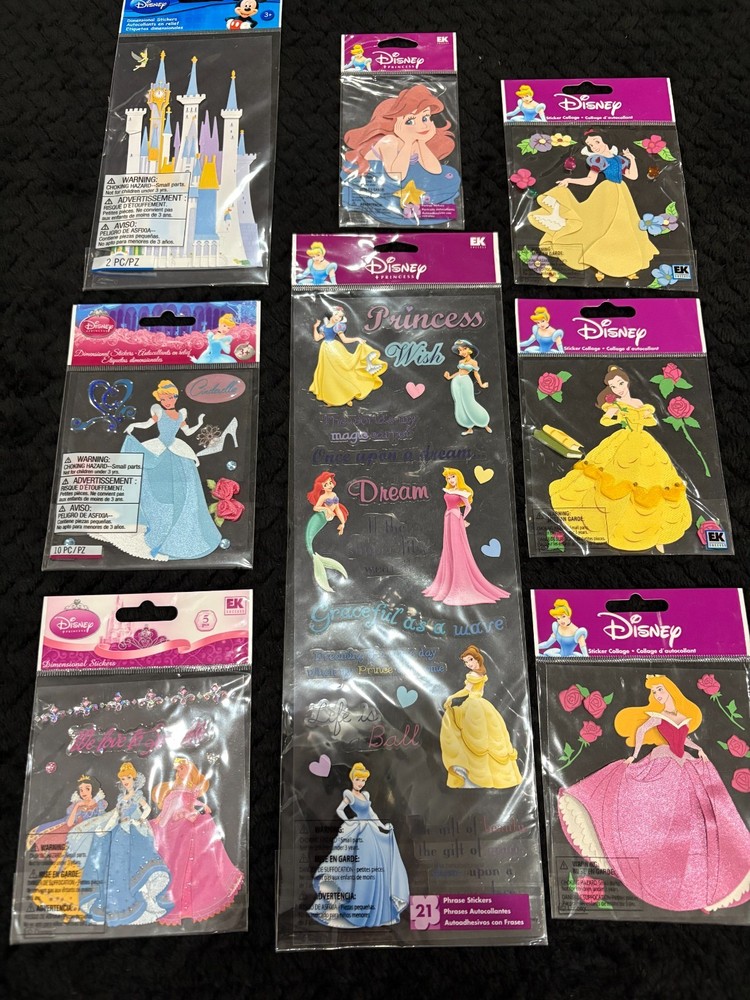 EK Success Disney Jolee’s Boutique Stickers lot (see description for details)