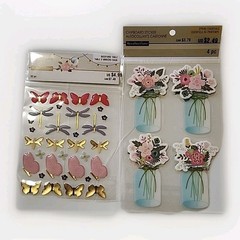 Scrapbook, Journaling, Post Cards Stickers, Brads, Cute Clips Crafting Supplies