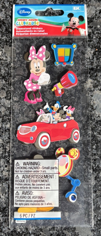 EK Success Mickey Mouse Clubhouse Disney Minnie Pluto Dimensional Stickers *