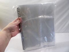 Large Reusable Scrapbook Sticker Storage spiral 50 clear sheets 2 compartment
