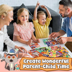 100 Sheets Make a Face Stickers for Kids, 20 Styles Waterproof Animal Stickers