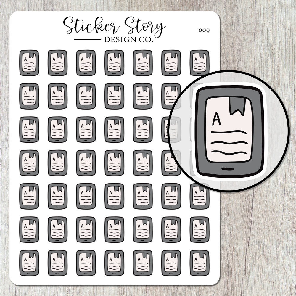 E-Reader/Tablet Icon Planner Stickers
