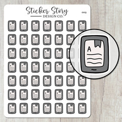E-Reader/Tablet Icon Planner Stickers