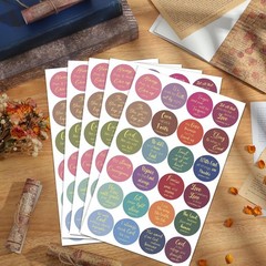 600 Pcs Gold Foil Bible Verse Stickers,24 Styles Christian Stickers Scripture St