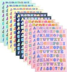 880 Colorful Letter Stickers – 10 Sheets Self Adhesive for DIY Crafts