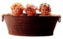 Anne Geddes BABY 3 Babies TUB Scrapbook Stickers! 5 Sheets!