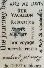 VACATION SLANG Stickers Approx.5-3/4″x12″Road Trip•Tropical•Paradise •Bon Voyage